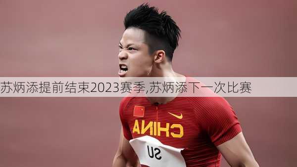 苏炳添提前结束2023赛季,苏炳添下一次比赛