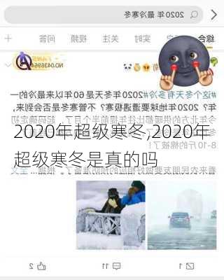 2020年超级寒冬,2020年超级寒冬是真的吗