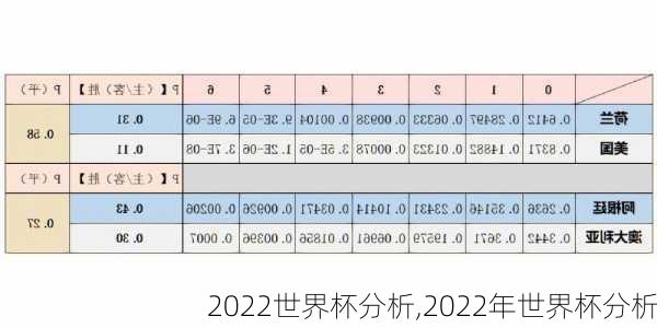 2022世界杯分析,2022年世界杯分析