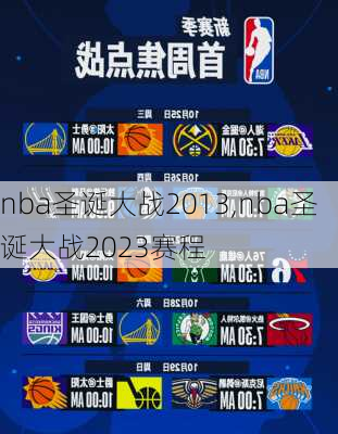 nba圣诞大战2013,nba圣诞大战2023赛程